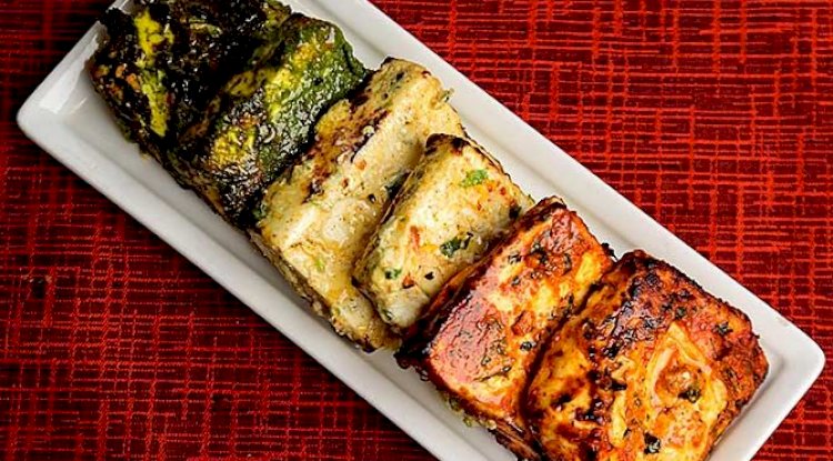 Tricolour Paneer Tikka Recipe