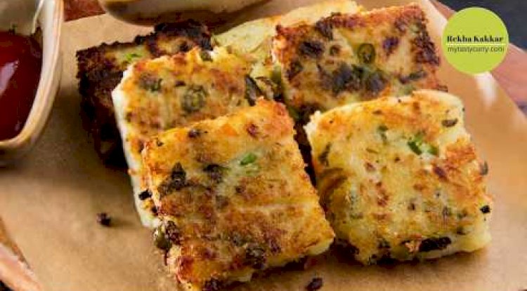 Sooji Veggie Squares Recipe
