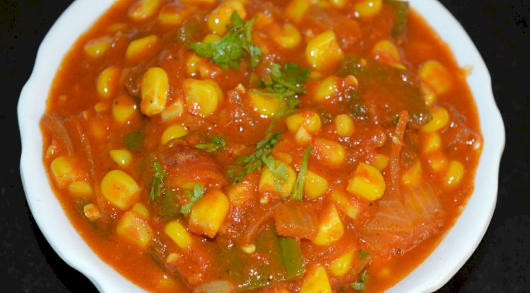 Sweet Corn and Capsicum Gravy Recipe