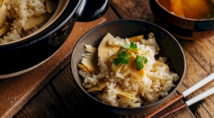 Shiitake Veggie Platter with Bamboo Rice Recipe