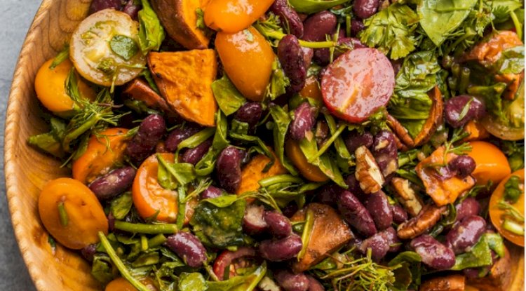 Red Rice, Sweet Potato and Butter Bean Salad Recipe