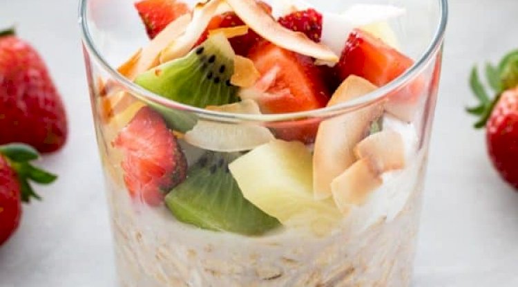 Overnight Coconut Milk Oats with Fruit Cocktail Recipe