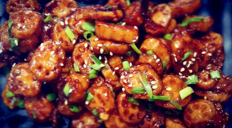 Crispy Lotus Stem in Honey Chilly Recipe