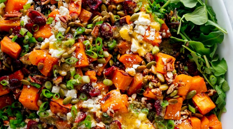Quinoa Salad with Arugula, Sweet Potatoes and Apples Recipe