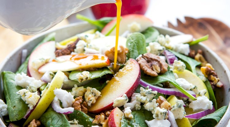 Zad Apple Salad With Winter Greens Recipe