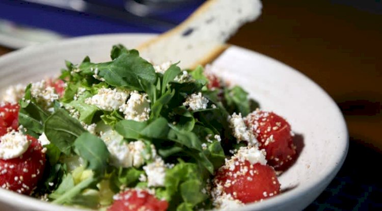 Watermelon, Feta and Amaranth Salad Recipe