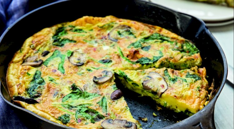 Spinach-Mushroom Frittata Recipe