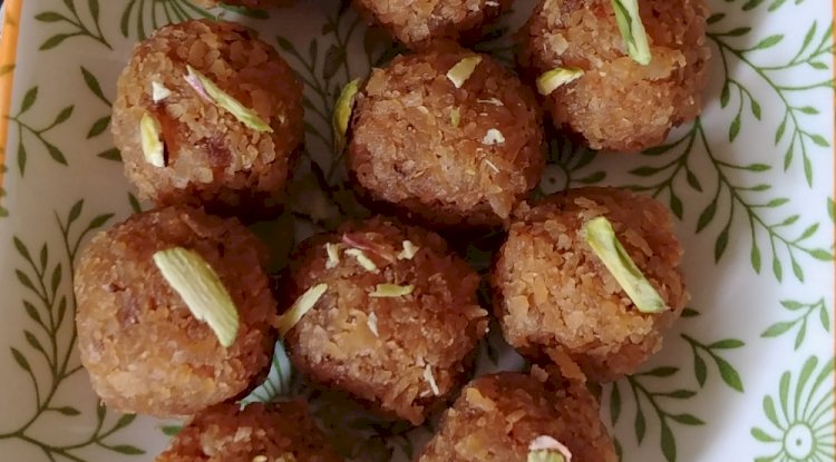 Coconut Laddoo with Date Palm Jaggery Recipe