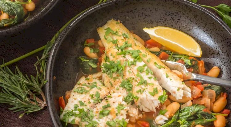 Red Snapper with Lemon Garlic on Spinach Bed Recipe