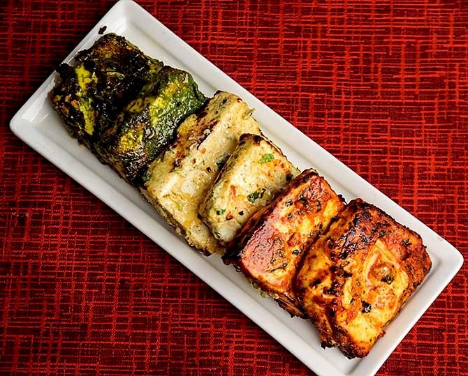 Tricolour Paneer Tikka Recipe