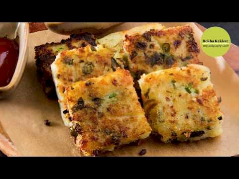 Sooji Veggie Squares Recipe