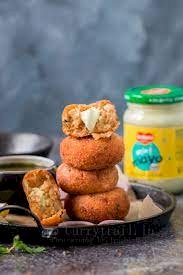 Mint Mayonnaise Stuffed Potato Cutlets Recipe