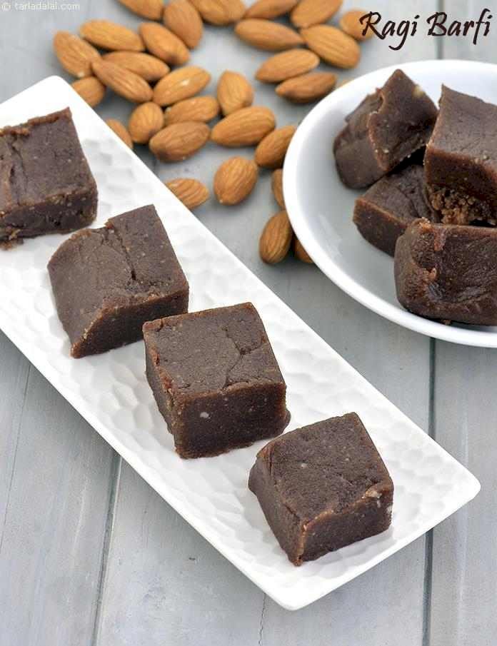 Sugar-free Ragi Burfi Recipe