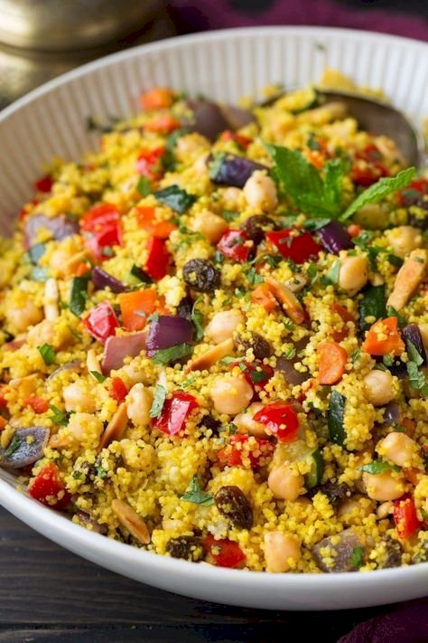 Moroccan Mushroom Couscous Salad Recipe