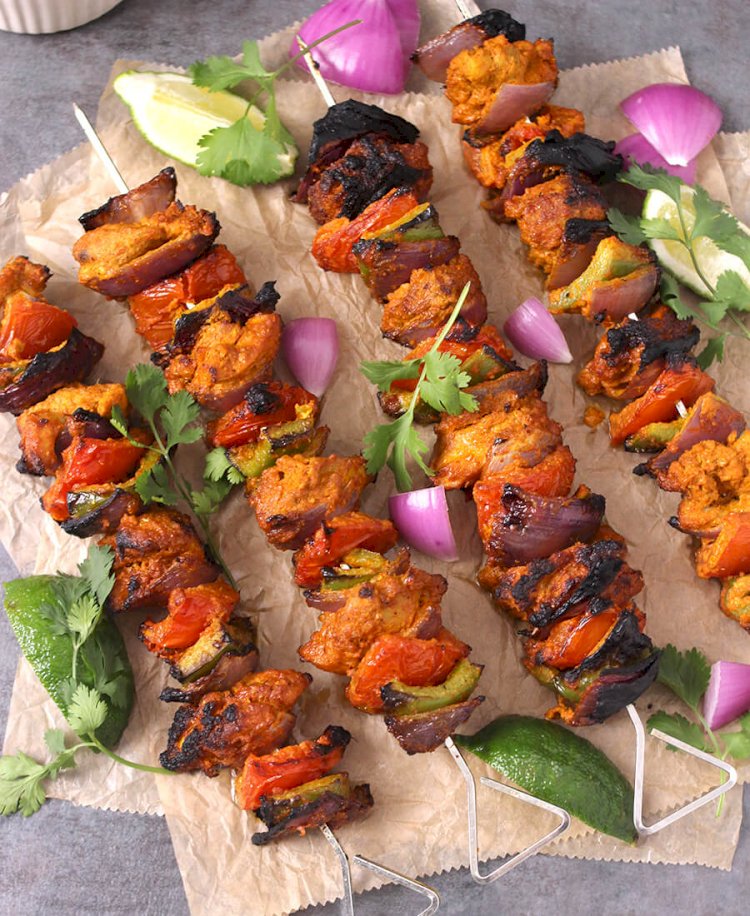 Grilled Chicken Garlic Tikka Recipe
