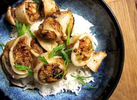 Steamed Squid and Prawns Recipe