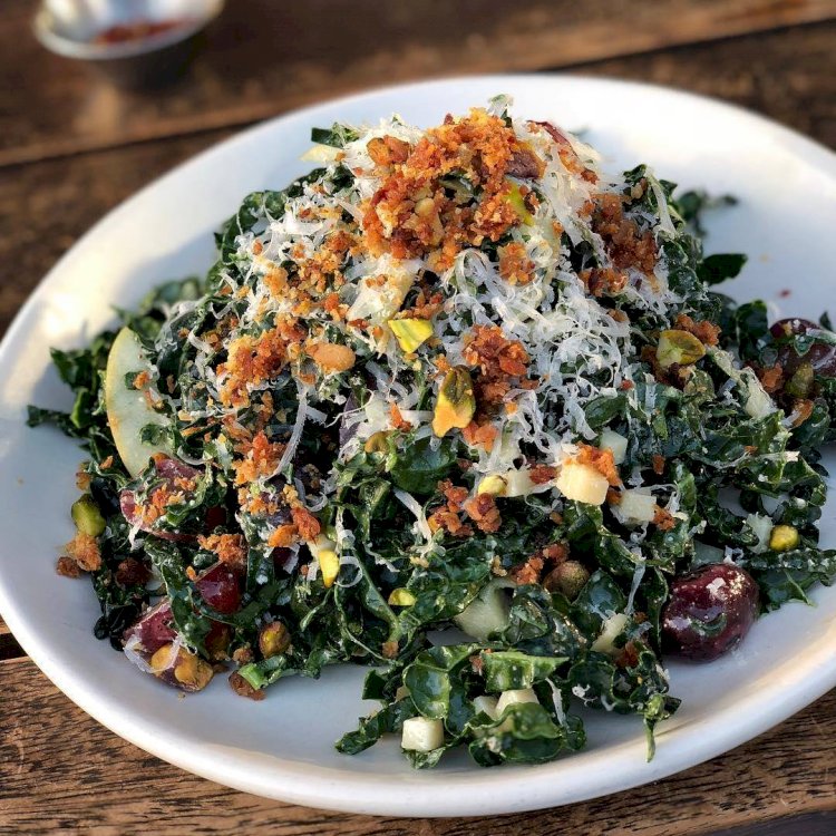 Kale and Pea Salad with Almond Dressing Recipe