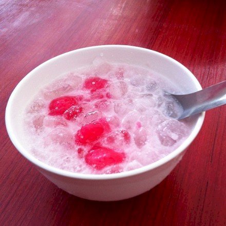 Tub Tim Grob: Rose Scented Water Chestnut & Coconut Milk Recipe
