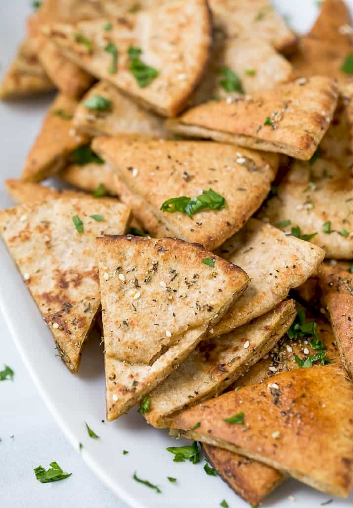 Salted Pita Wedges Recipe