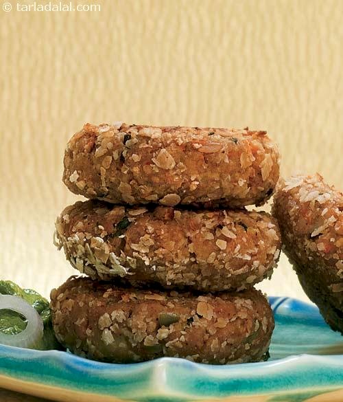 Oil-Free Oats Cutlet Recipe