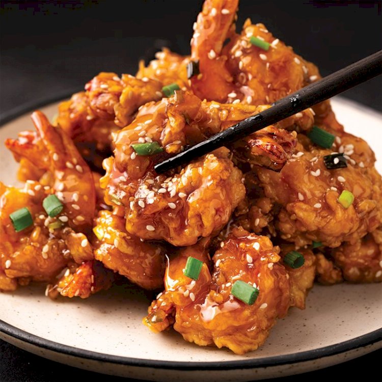 Honey Schezwan Shrimps Recipe