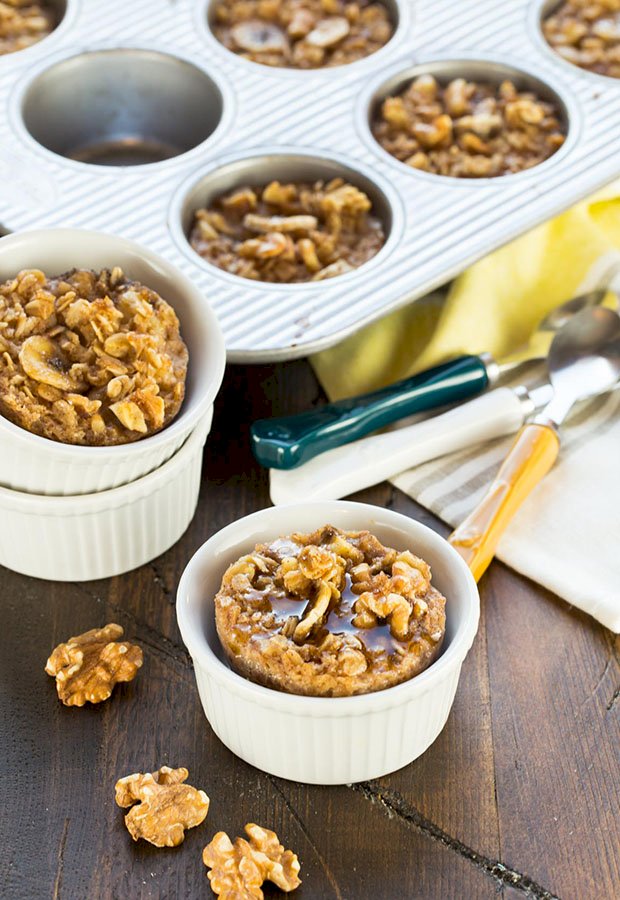 Walnut Oat Crusted Veggie Egg Cups Recipe