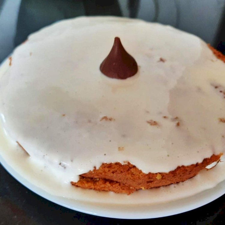 Eggless Wheat Mango Cake with Homemade Cream Recipe