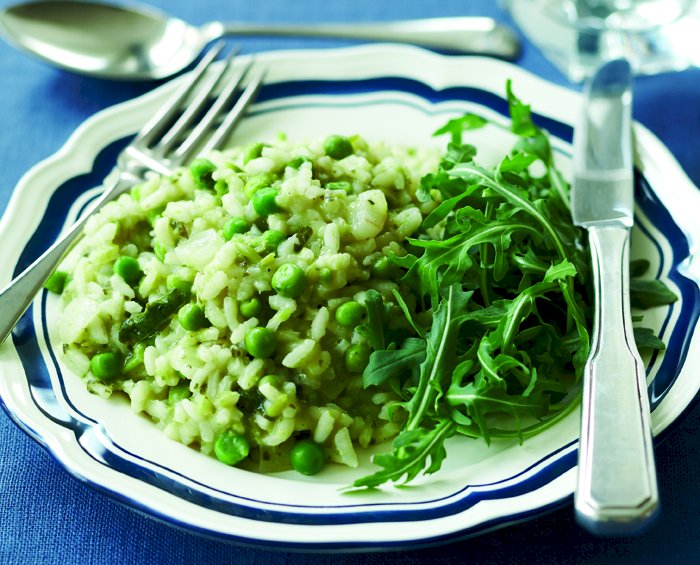 Pea Mascarpone Risotto Recipe