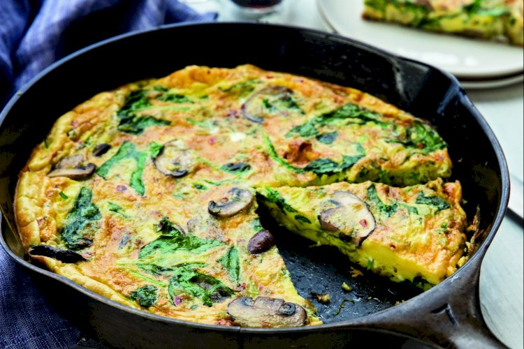 Spinach-Mushroom Frittata Recipe