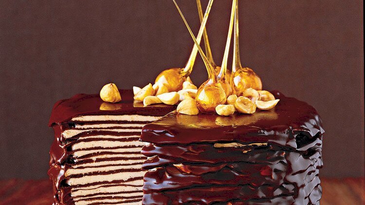 Chocolate Crepe with Cream and Fruit Filling Recipe
