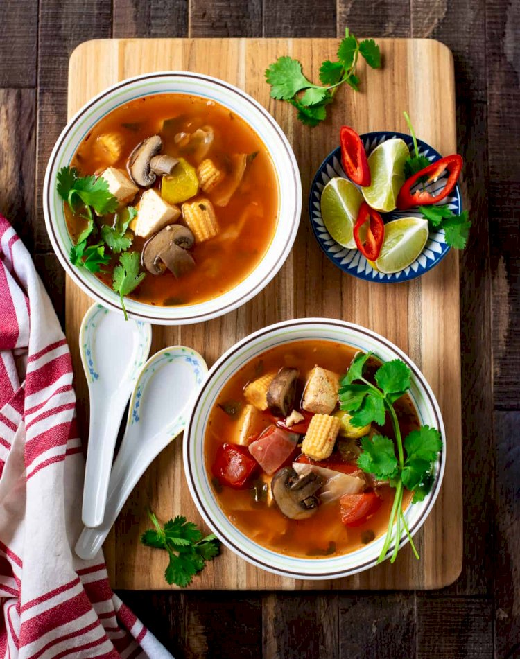 Vegetable Tom Yum Soup Recipe
